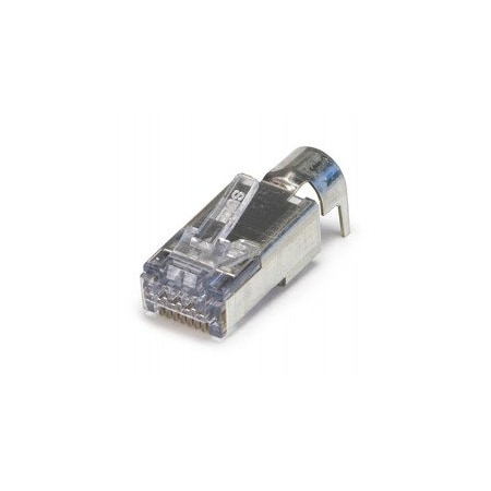 Swe-Tech 3C Platinum Tools ezEX-RJ45 Cat6a Shielded Crimp Connectors, external ground, POE Compliant, 50PK FWT202052J